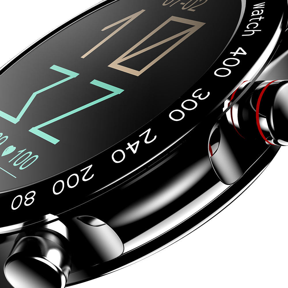 HiFuture FutureGo PRO Stainless-Steel Smartwatch - in Silver & Black