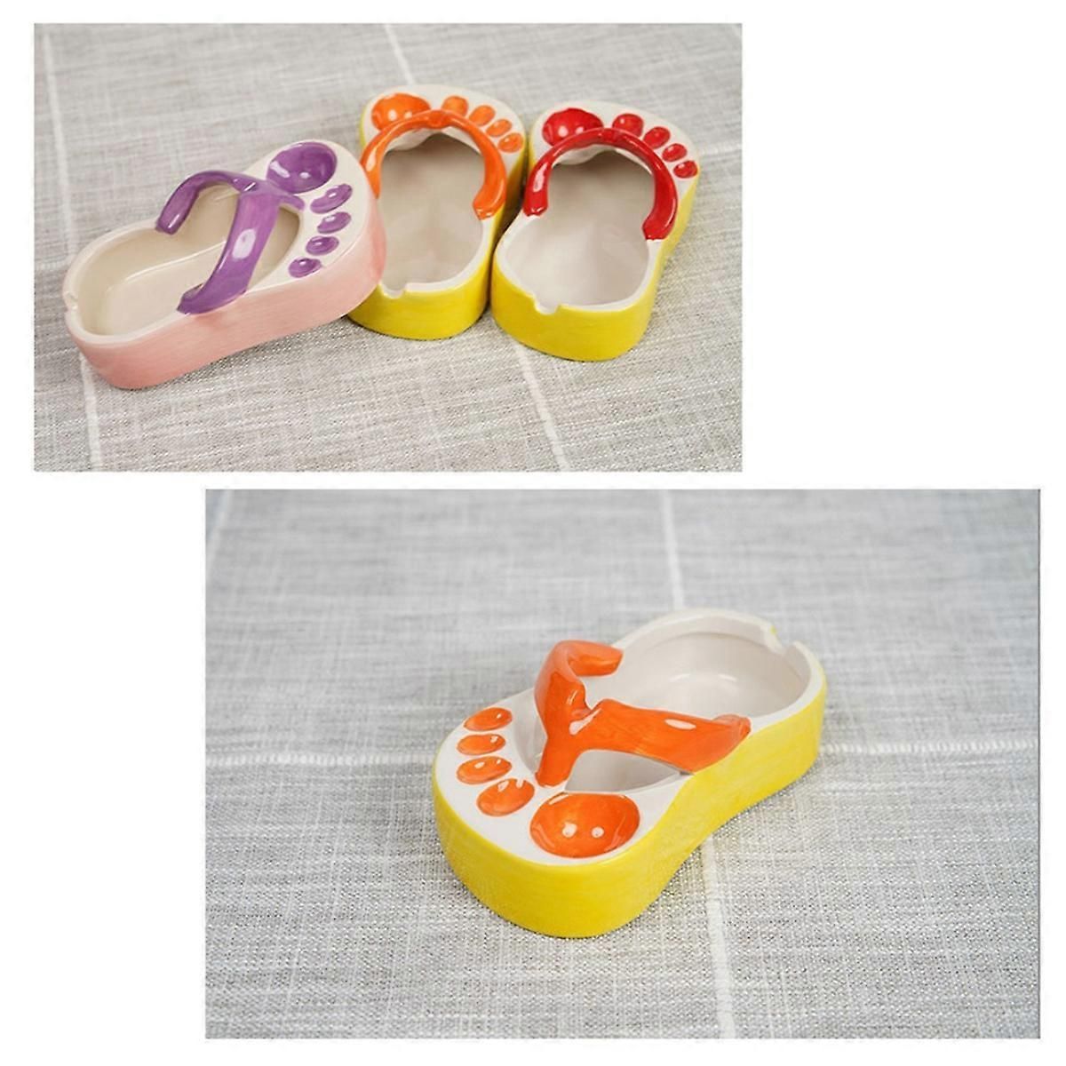 Cute Slipper French Fries Tomato Sauce Dipping Dish Tray Ashtray,C