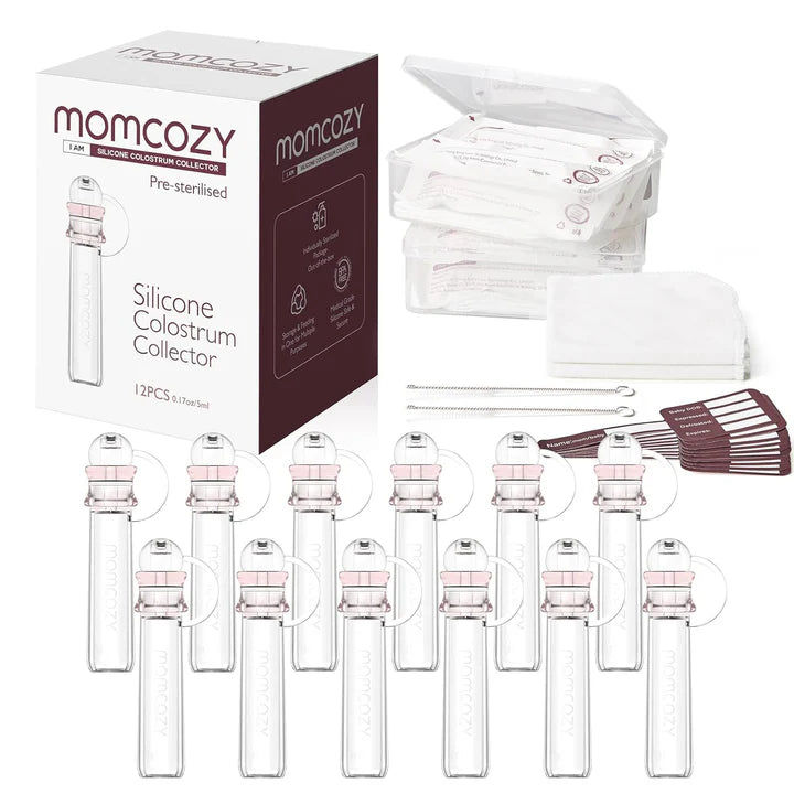 Momcozy Silicone Colostrum Collector - Pre-Sterilized, BPA-Free (12 Pack)