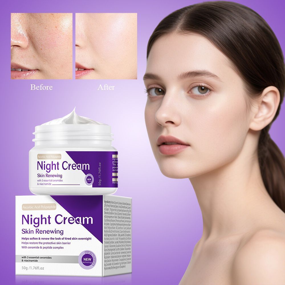 Skin Renewing Night Cream with Niacinamide & Ceramides – Hydrating & Repairing Face Moisturizer