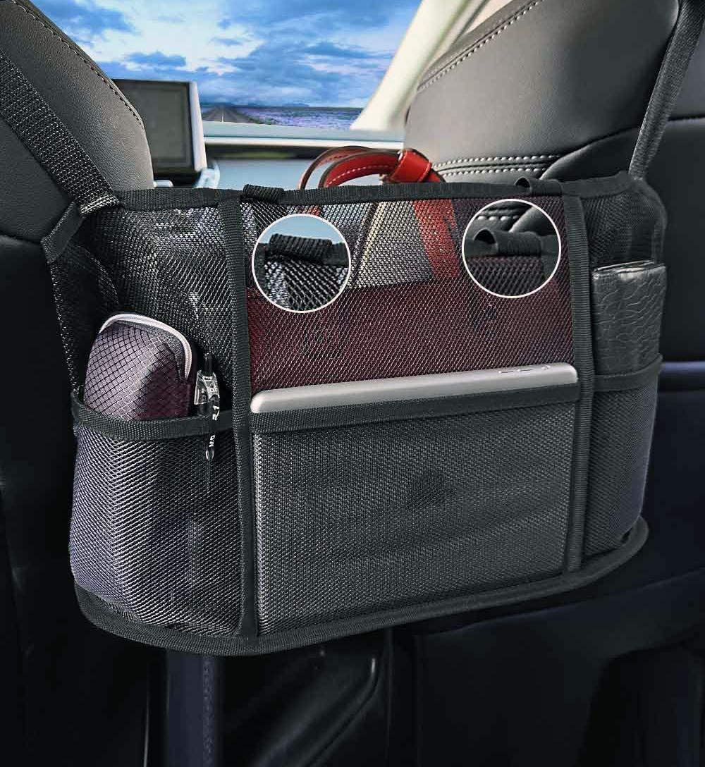 Mesh Car Backseat Organizer Net Pocket Handbag Holder Storage Pouch Between Seats