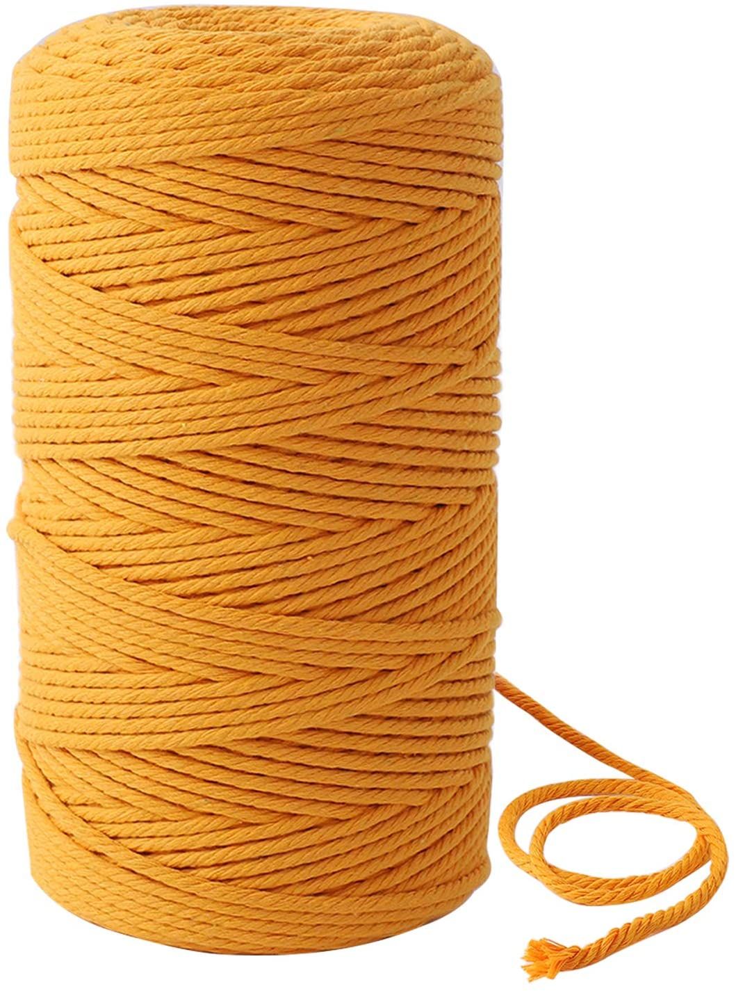 3 x 200 mm Cotton Cone Yarn Macrame Yarn Cotton Rope DIY Art Craft Knitting Tools