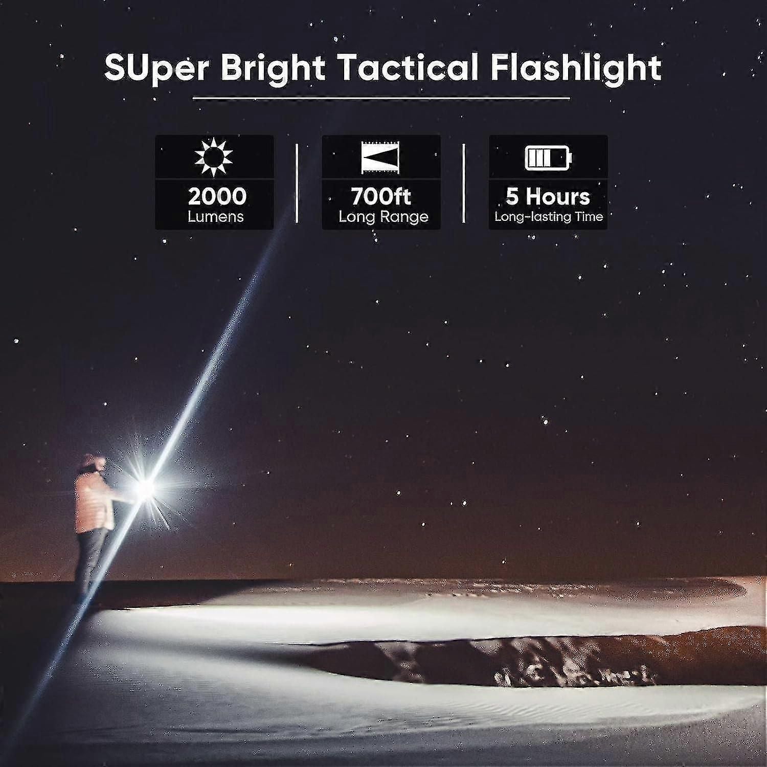 Wf-501b Tactical Hunting Torch - 1500 Lumen Waterproof Flashlight zxin
