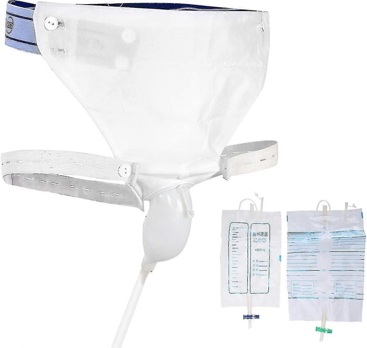 Silicone Urine Collector, 3 Type Optional With 2 Urine Catheter Bags For Men
