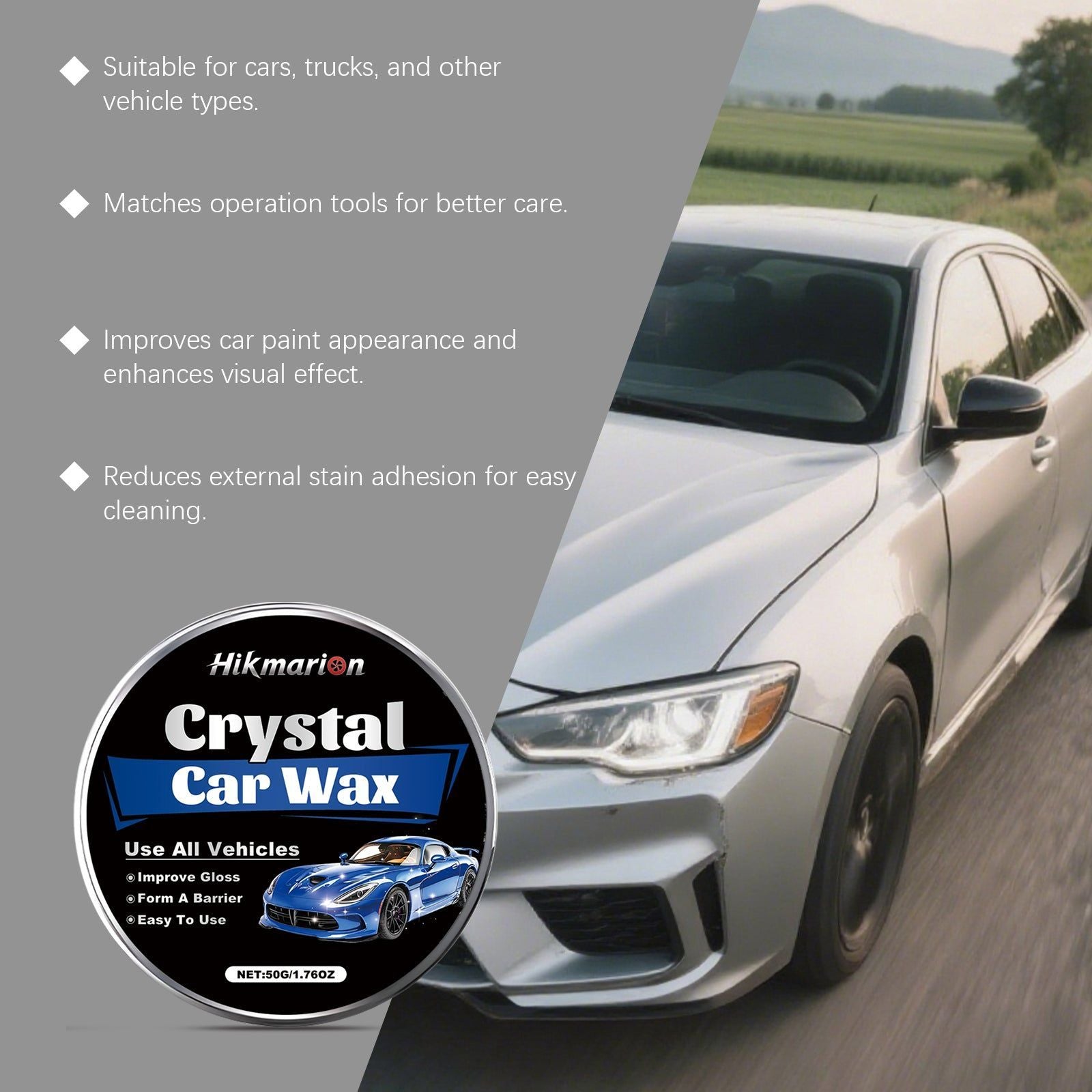 Car Care Wax Set, Daily Maintenance, High-Gloss Shine, Car Paint Protection ,1 set
