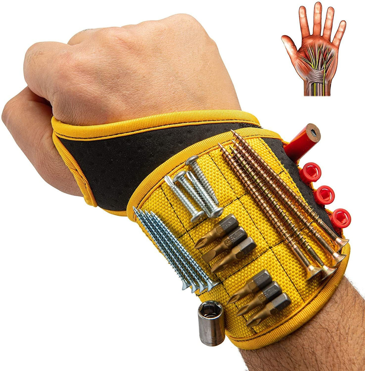 Magnetic Wristband Portable Tools Belt Screws Nails Drill Bits Bracelet Holder Repair Tools