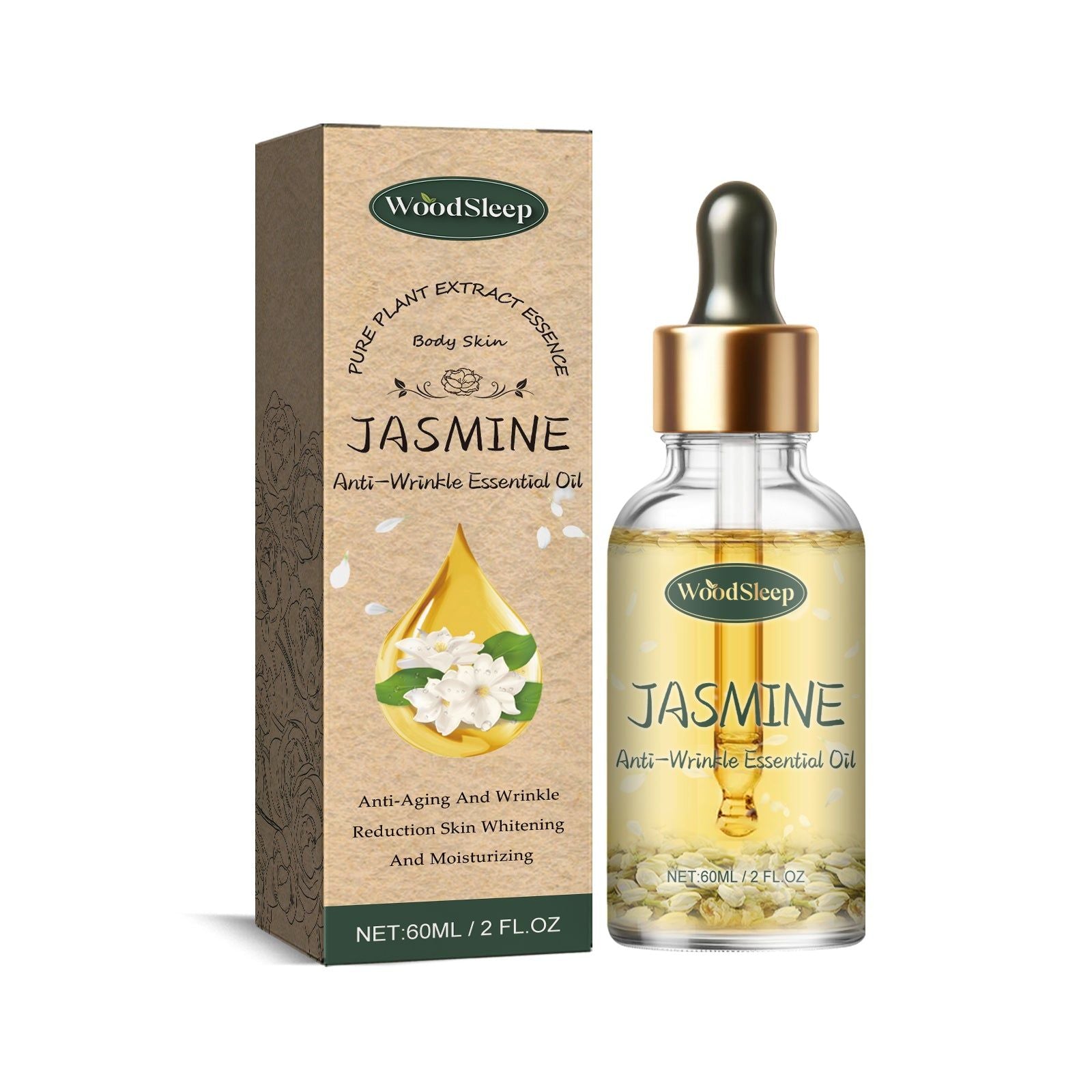 Jasmine Skin Care Essential Oil, Hydrating, Brightening, Anti-Aging, Facial Moisturizer ,60ml