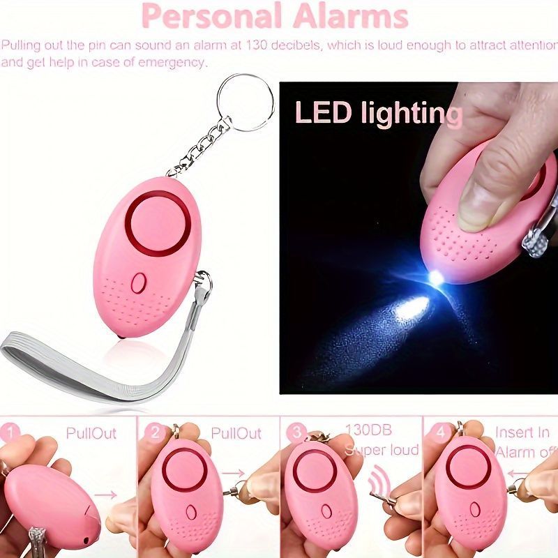 Safety Keychain Set with Sound Personal Alarm for Girls Kids Students Women