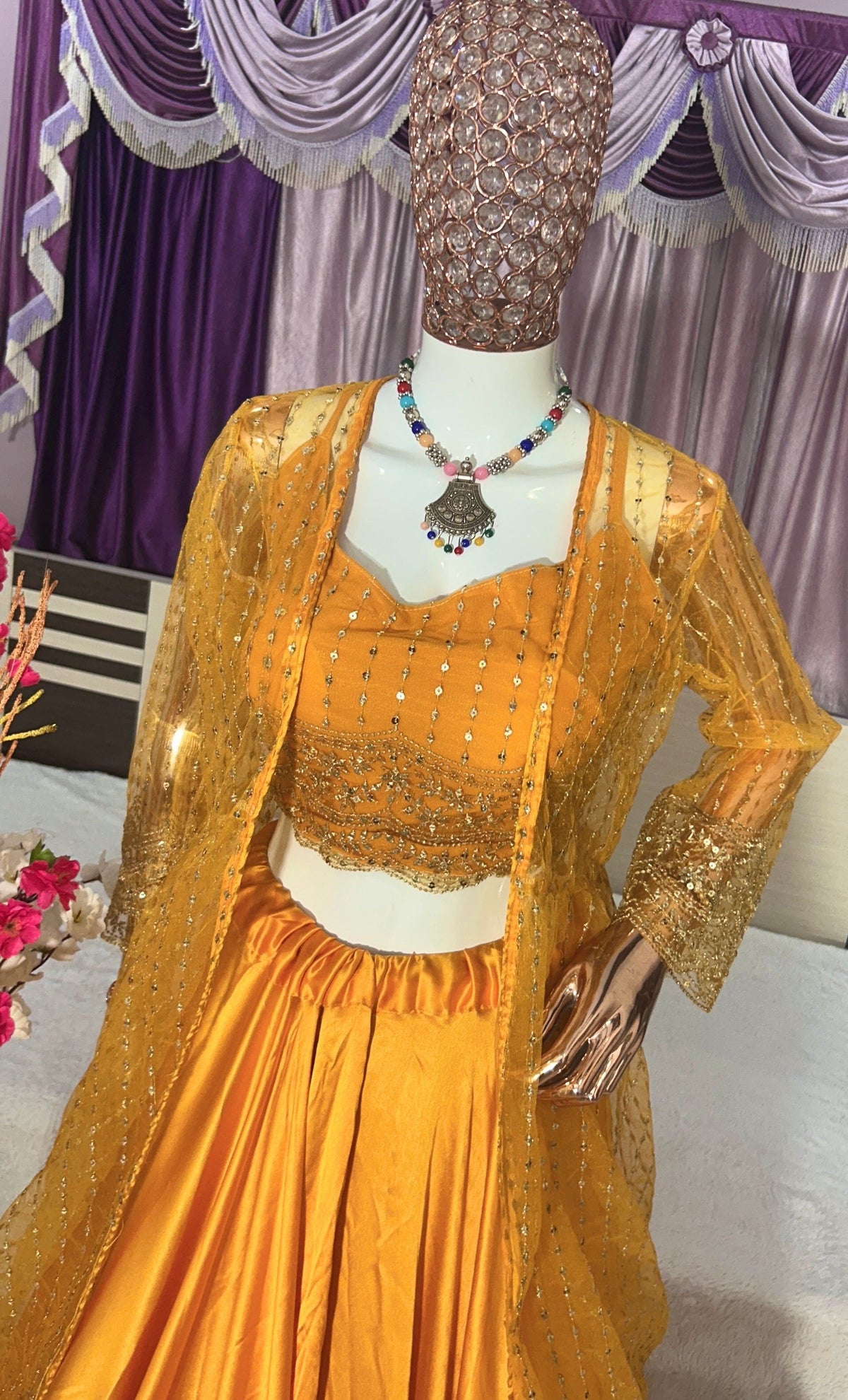 Fab Zone Designer Party Wear Look Suit Set With Embroidery Sequence Work