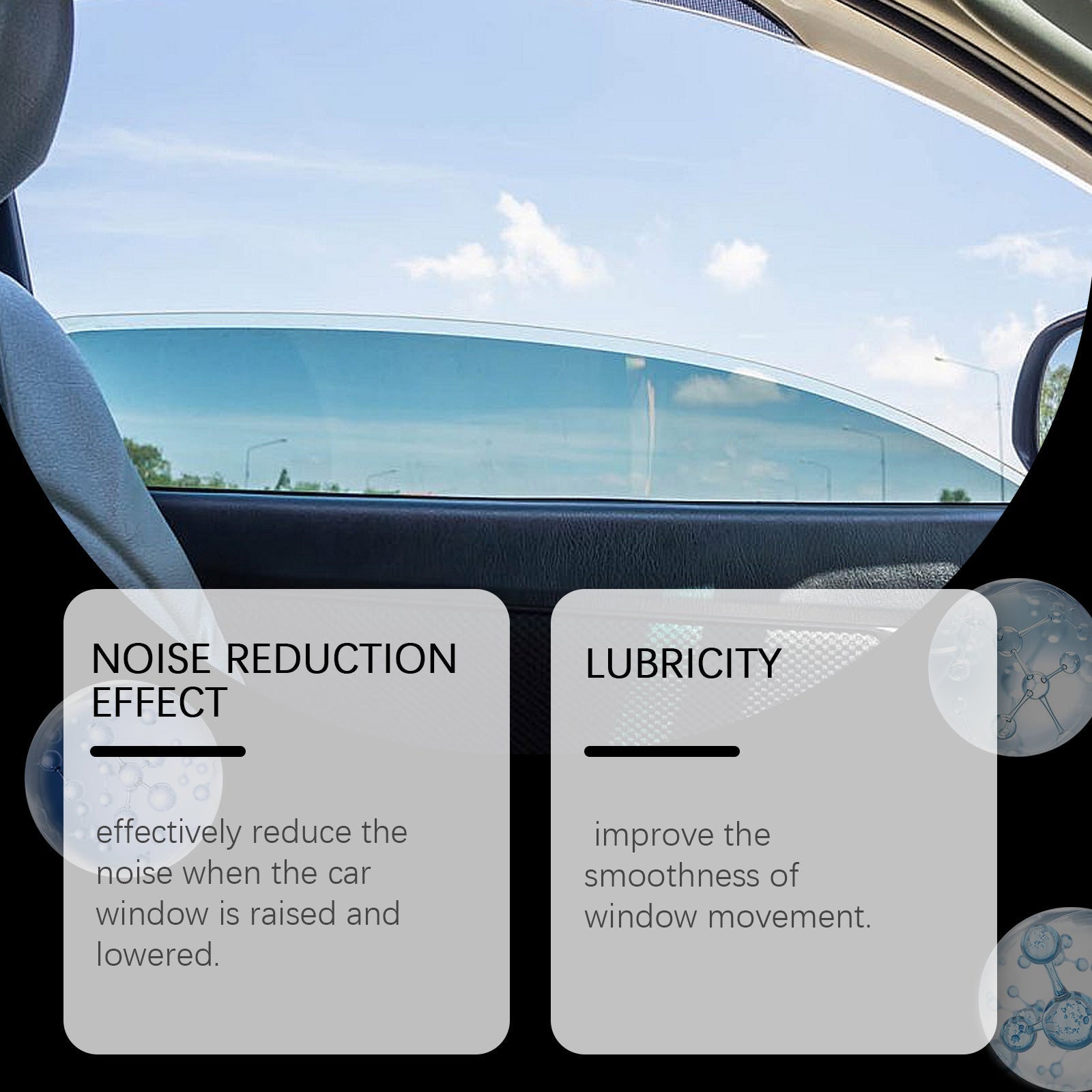 Car Care Noise Reduction Lubricant, Long-Lasting Smooth Window Movement, Anti-Aging Solution ,100ml