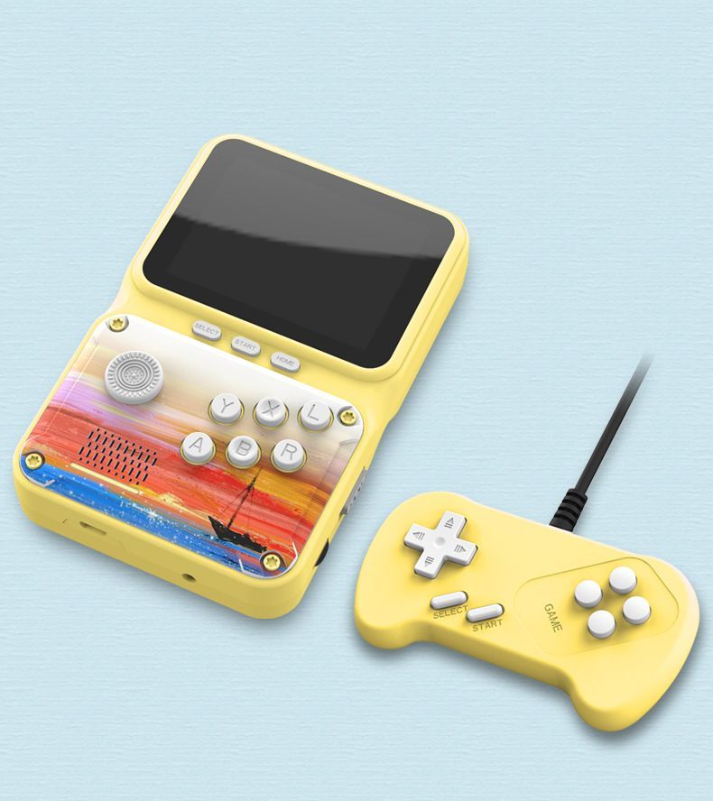 Retro Handheld Game Player Macaron Game Box Support For TV And Two Players
