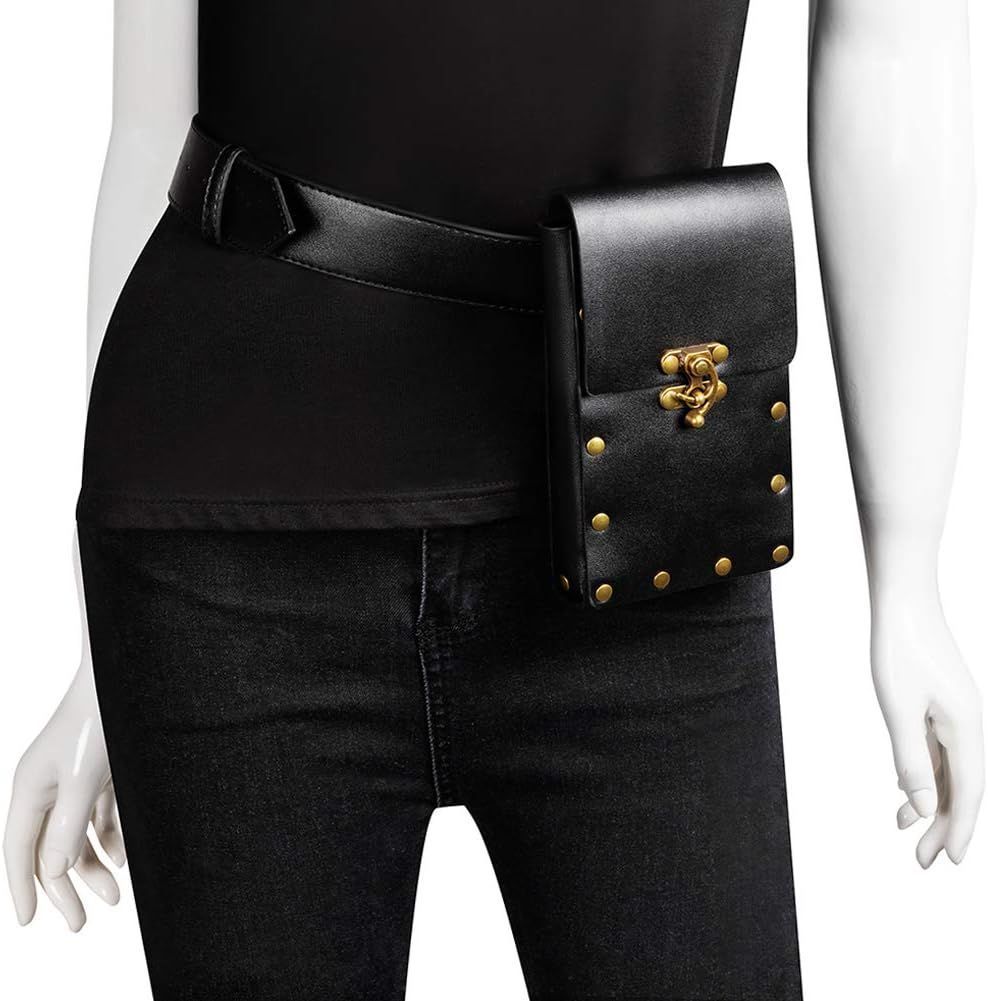 Belt Pouch Waist Bag Fanny Pack Medieval Vintage Leather Pouch Cellphone Holder Belt Purse