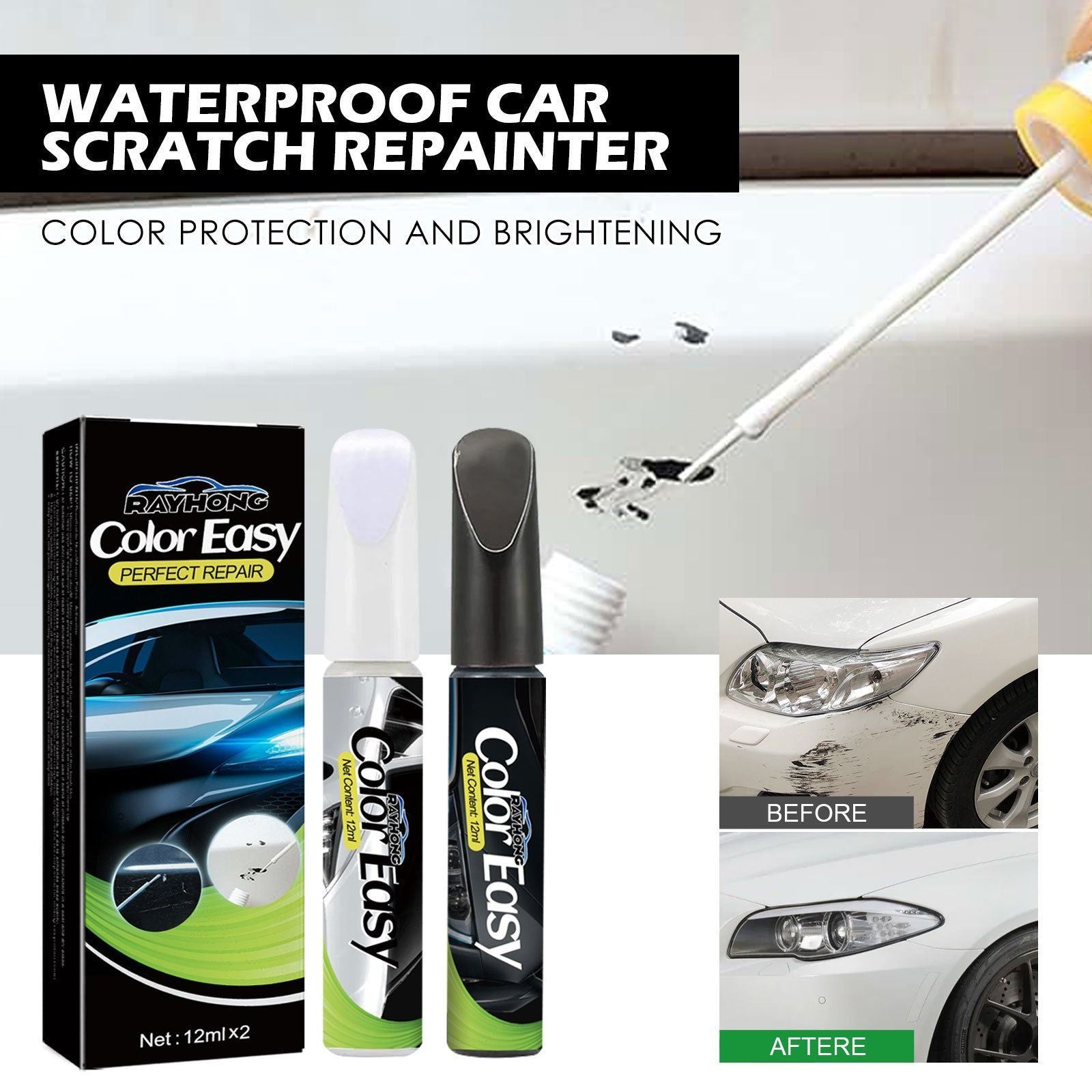 Ultimate Scratch Repair Fluid for Car, Paint Scratch Fix, Easy Polishing, Brightening Coating ,1set