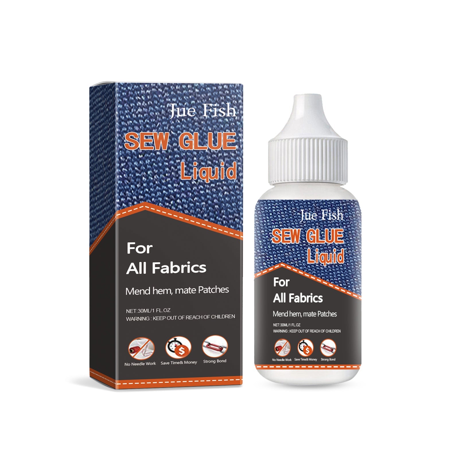 Ultimate Mending Glue for Clothes, Washable, Fast Repair, Seamless Fix, Durable Fabric Adhesive ,30ml