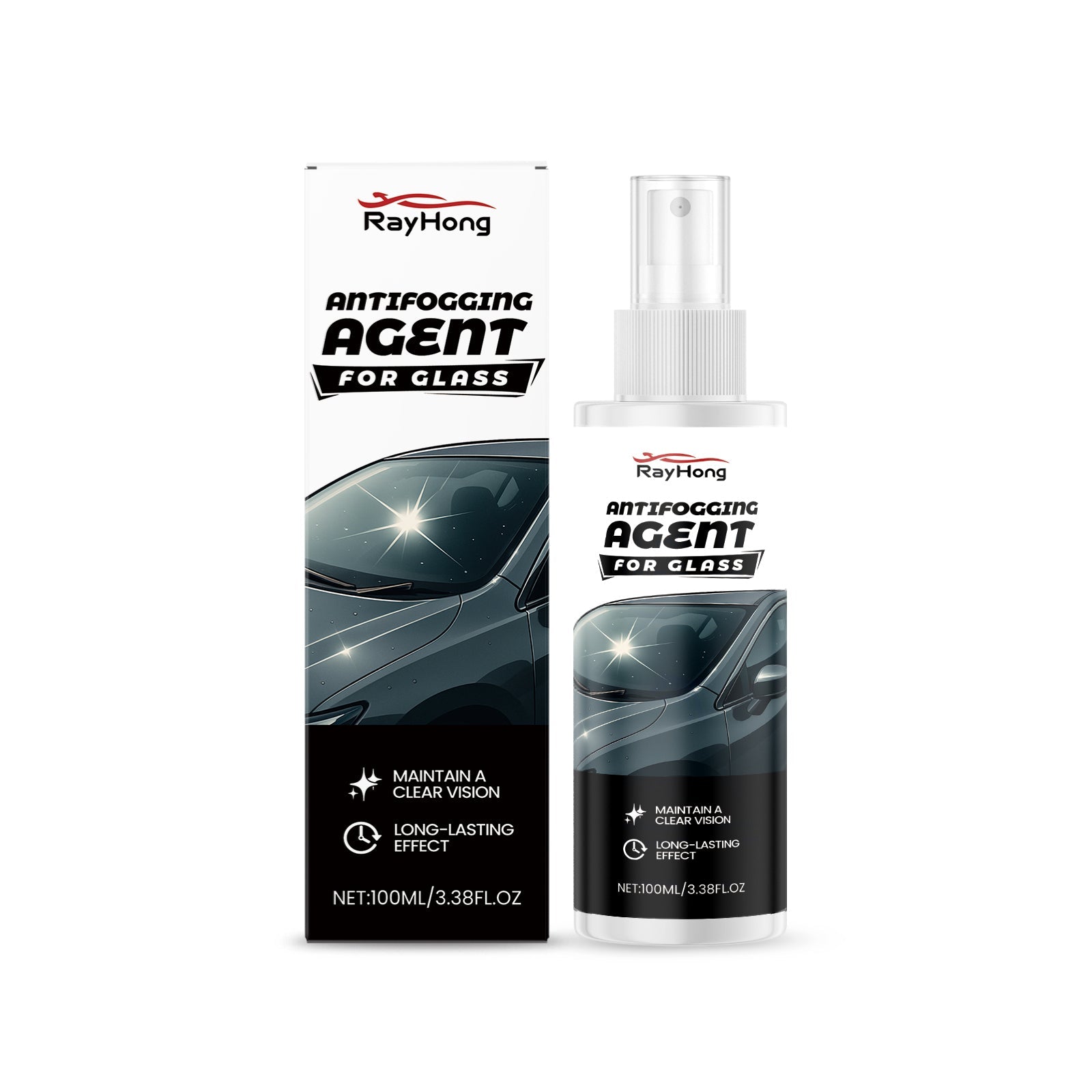 Car Glass Anti-Fog Agent, Water Repellent, Clear Vision, Car Cleaning ,100ml