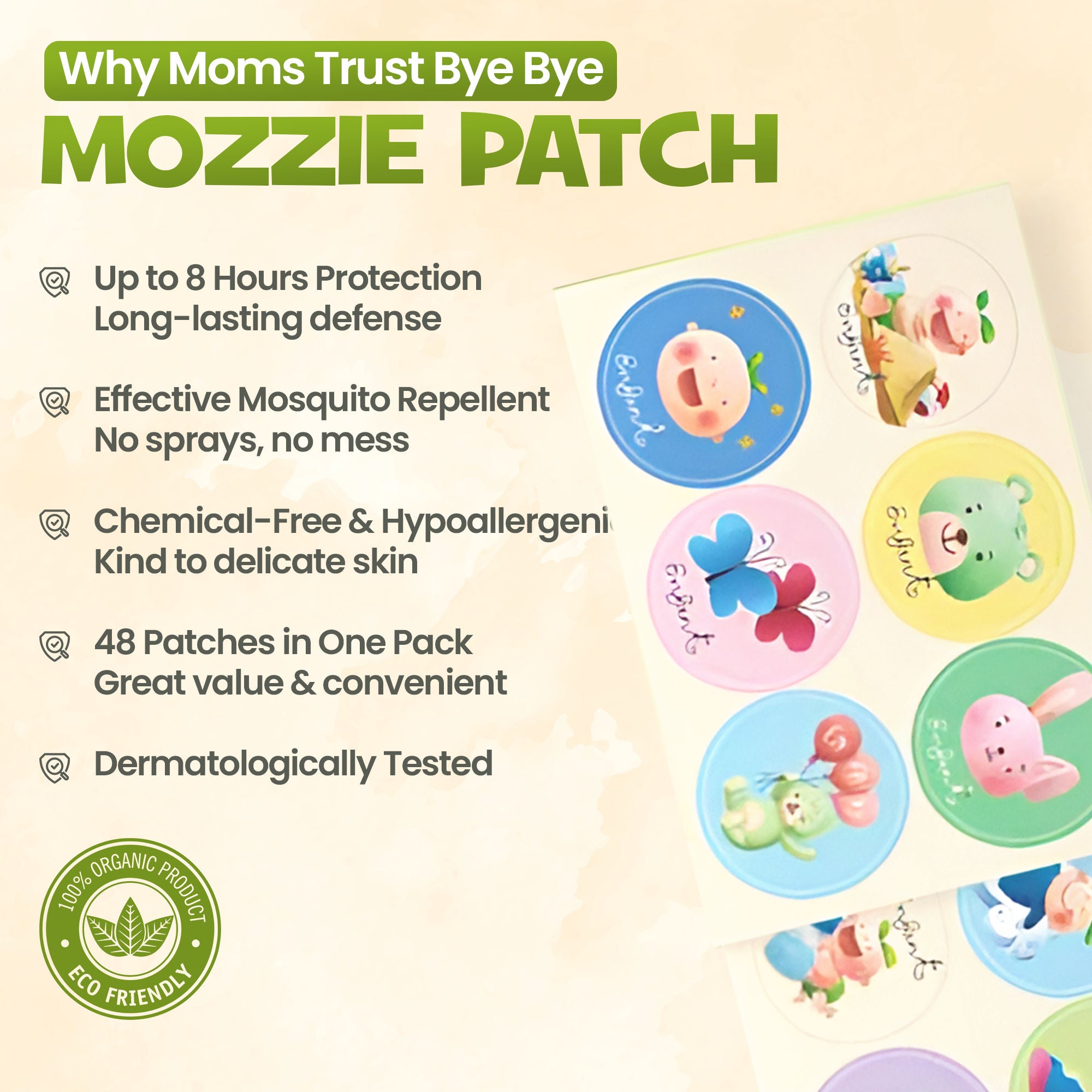 ENFANT Organic Bye Bye Mosquito Patch for Baby