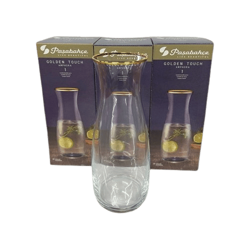 Pasabahce Amphora Golden Touch Carafe, 1180 cc, Set of 6