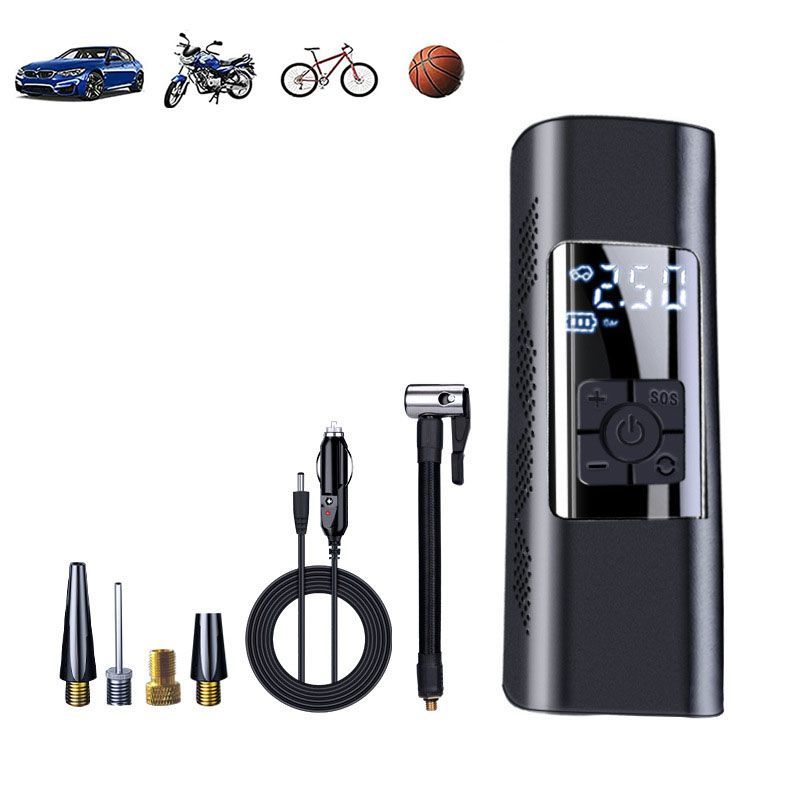 Electric Air Pump Car Tire Inflator Portable Rechargeable Air Compressor For Auto Bike Ball