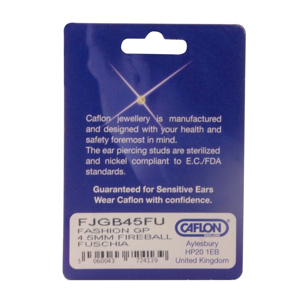 Caflon Gold Plated Glitterball Earring, Fuschia, 4.5mm