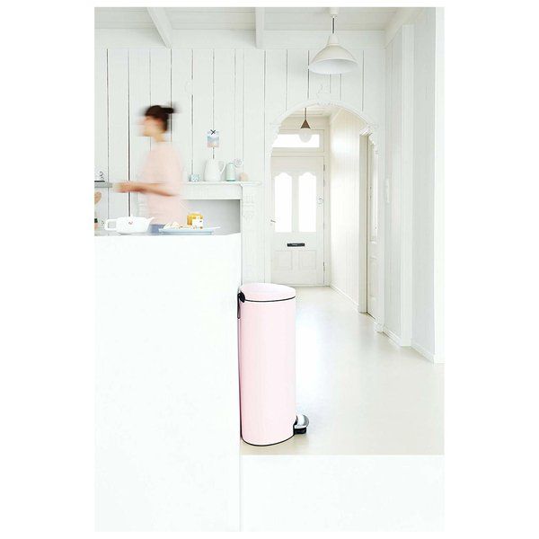 Brabantia 103926 FlatBack+SpaceSave PedalBin Silent 40L - Mineral Pink shade