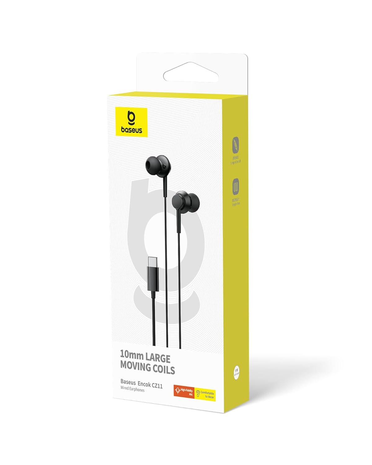 Baseus Encok CZ11 Wired Earphones Cluster, In-Ear Stereo Headphones With Microphone