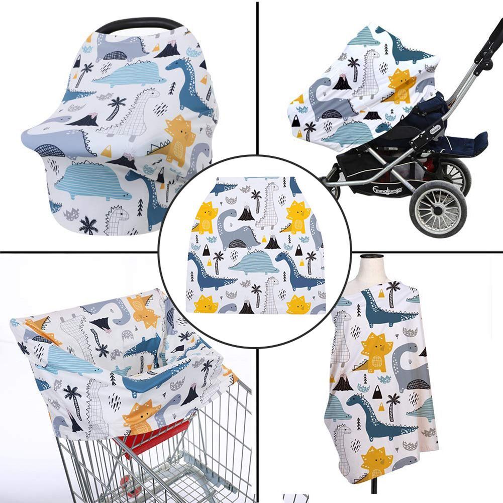 Nursing Cover Breastfeeding Shawl Infant Stroller Cover Stretchy Car Seat Canopy For Babies