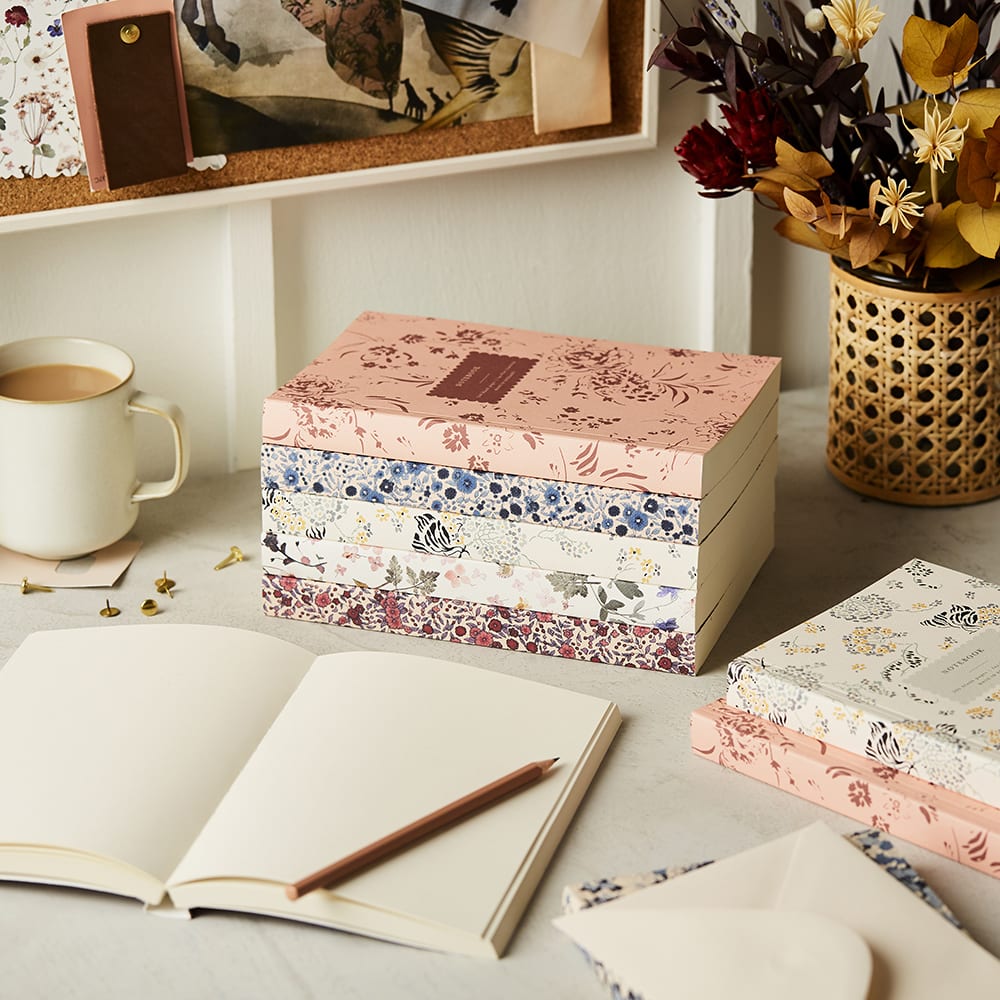 Katie Leamon Heirloom Lay Flat Notebook and Black Pencil Set