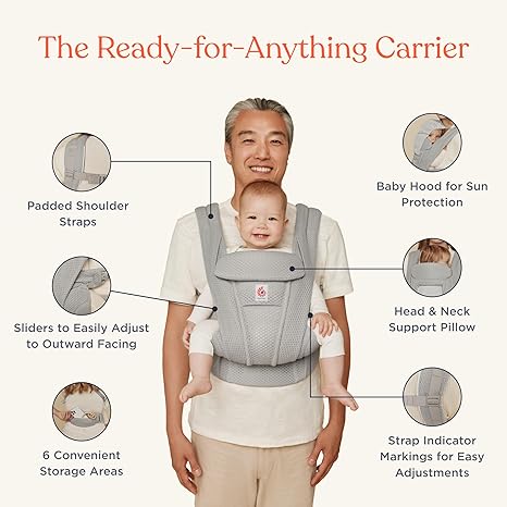 Ergobaby Omni Deluxe Mesh - Pearl Grey