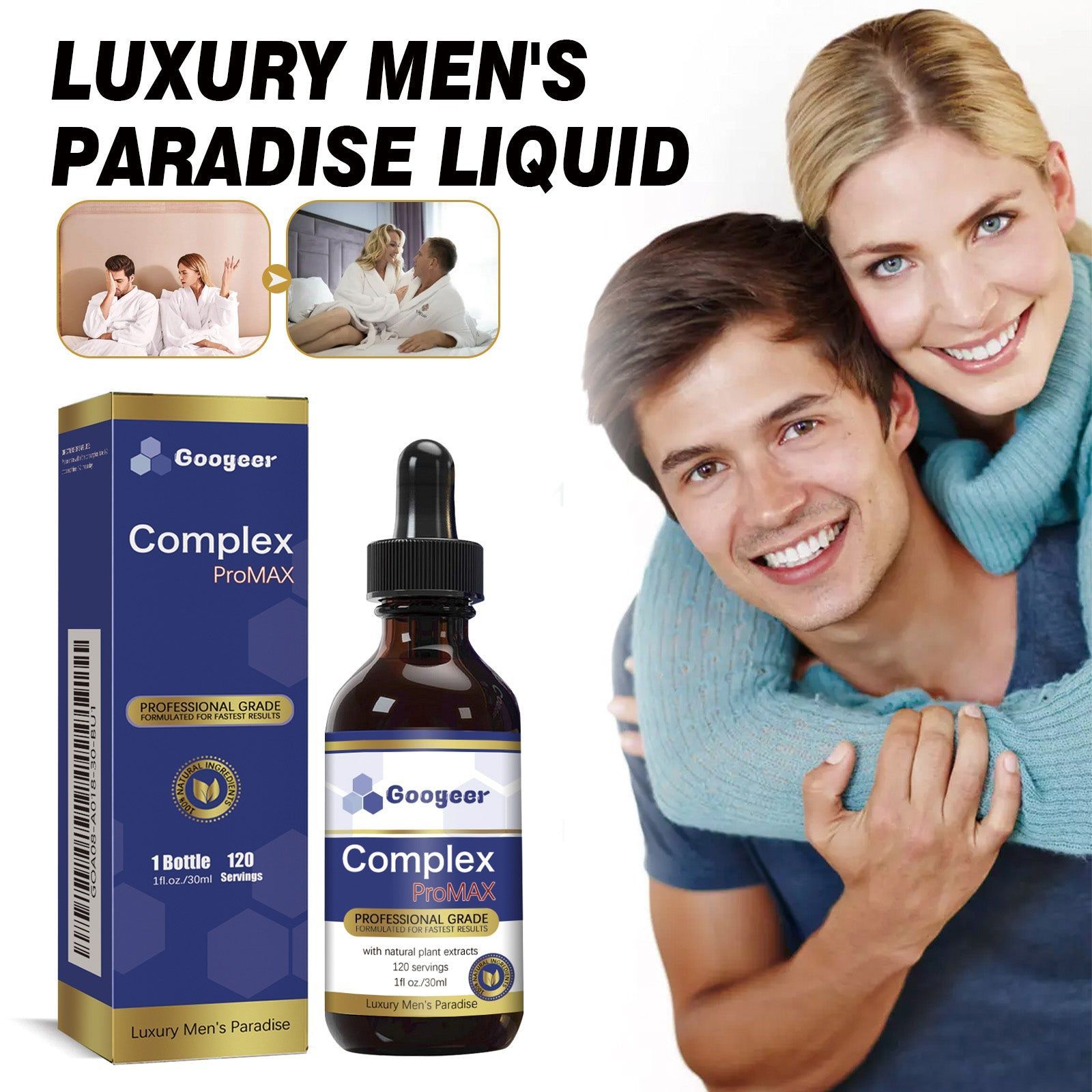 Boost Male Vitality with Natural Body Care Drops, Enhance Passion & Energy ,30ml