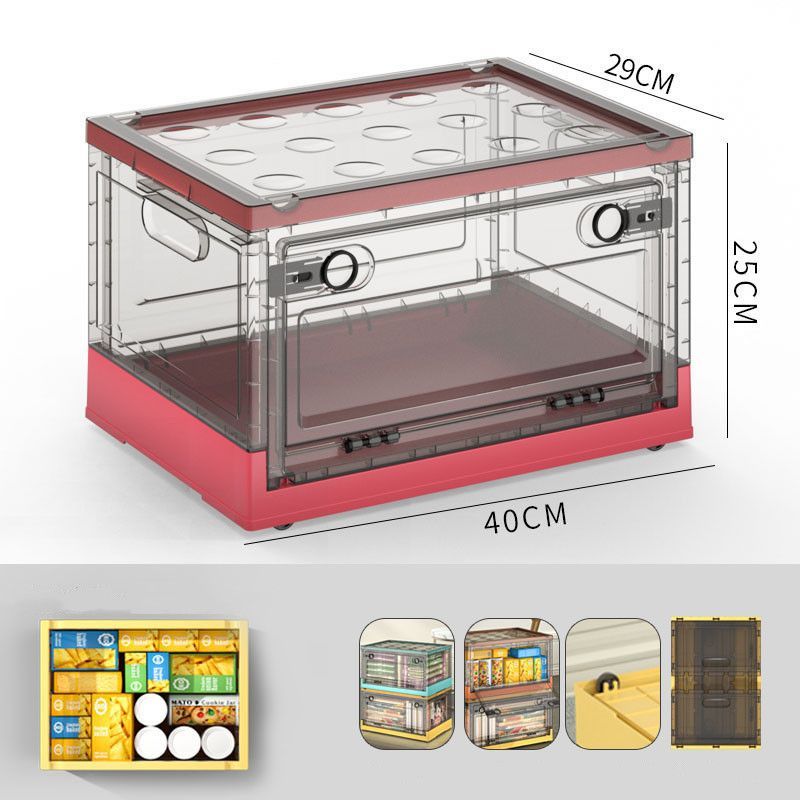 Camping Storage Box Outdoor Foldable Organizer Trunk Transparent Finishing Box
