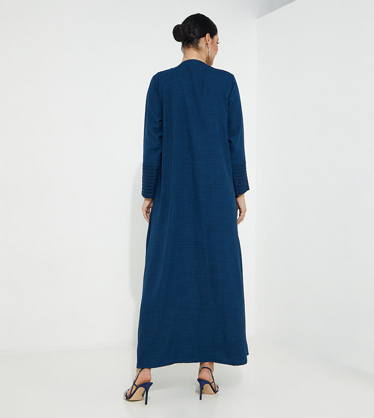 MOiSTREET Dark Blue Louise Crepe Pocket Abaya