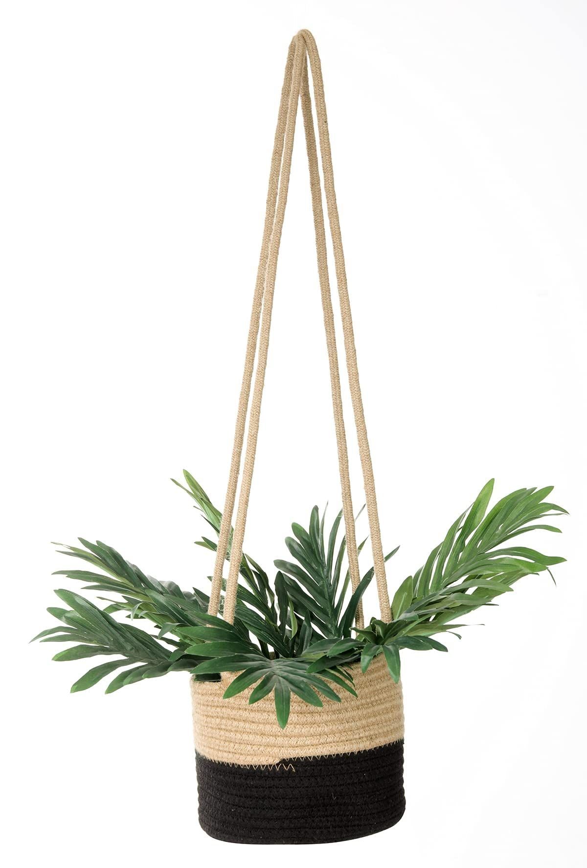 Jute Rope Woven Indoor Plant Hanging Holder For Decor