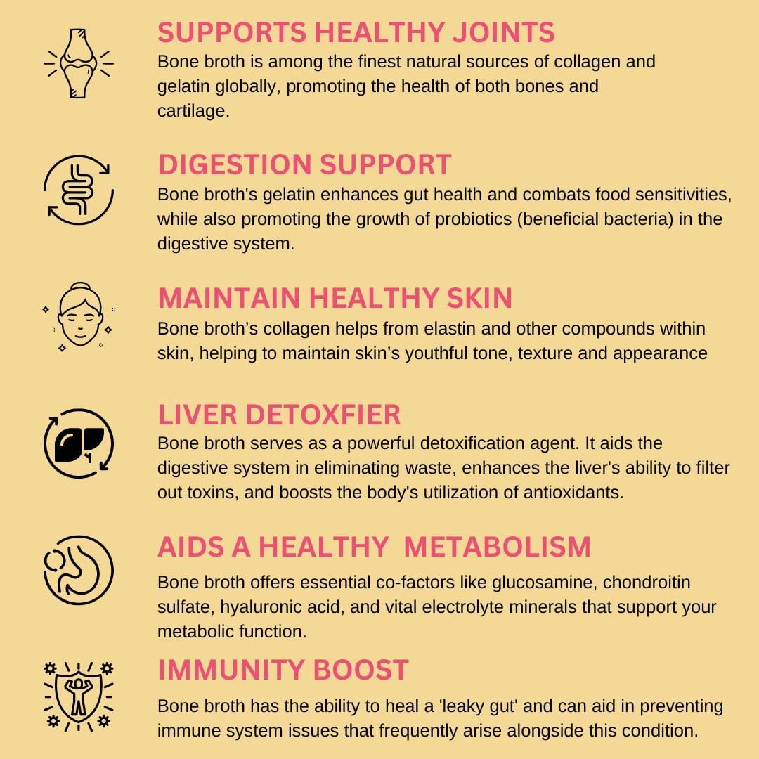 Fresh Beef Bone Broth - 500ml pack of 3