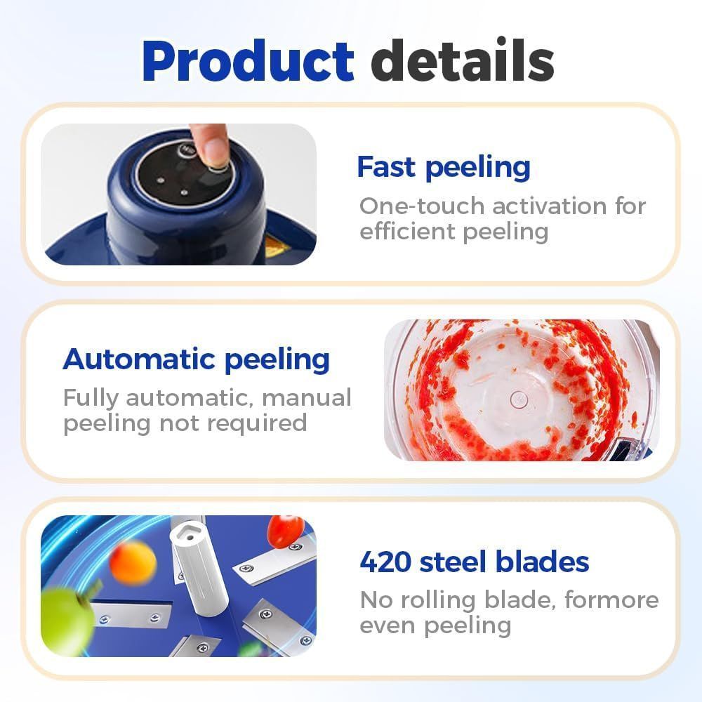 Electric Grape Peeling Machine Automatic Peeling Machine Portable Electric Garlic Peeler