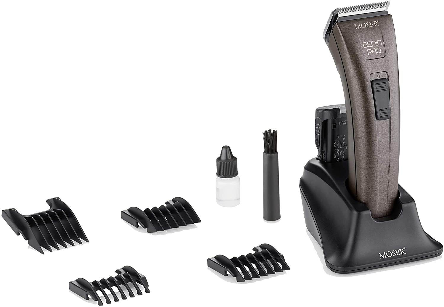 Moser Genio Pro Fading Edition Hair Clipper with Interchangeable battery pack Black 1874-0053