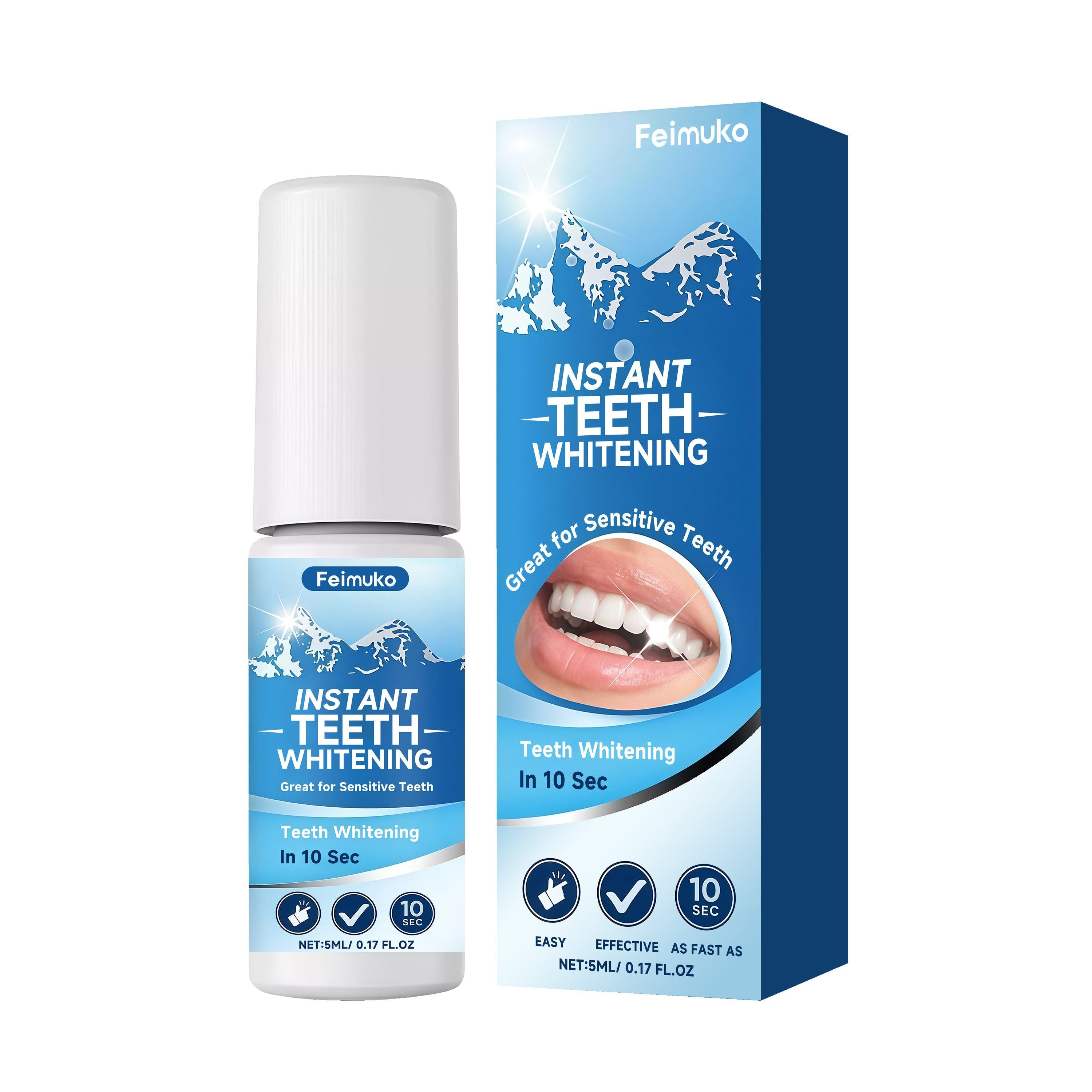 Brighten Your Smile with Dental Care Paint, Instant Whitening, Easy to Use ,5ml