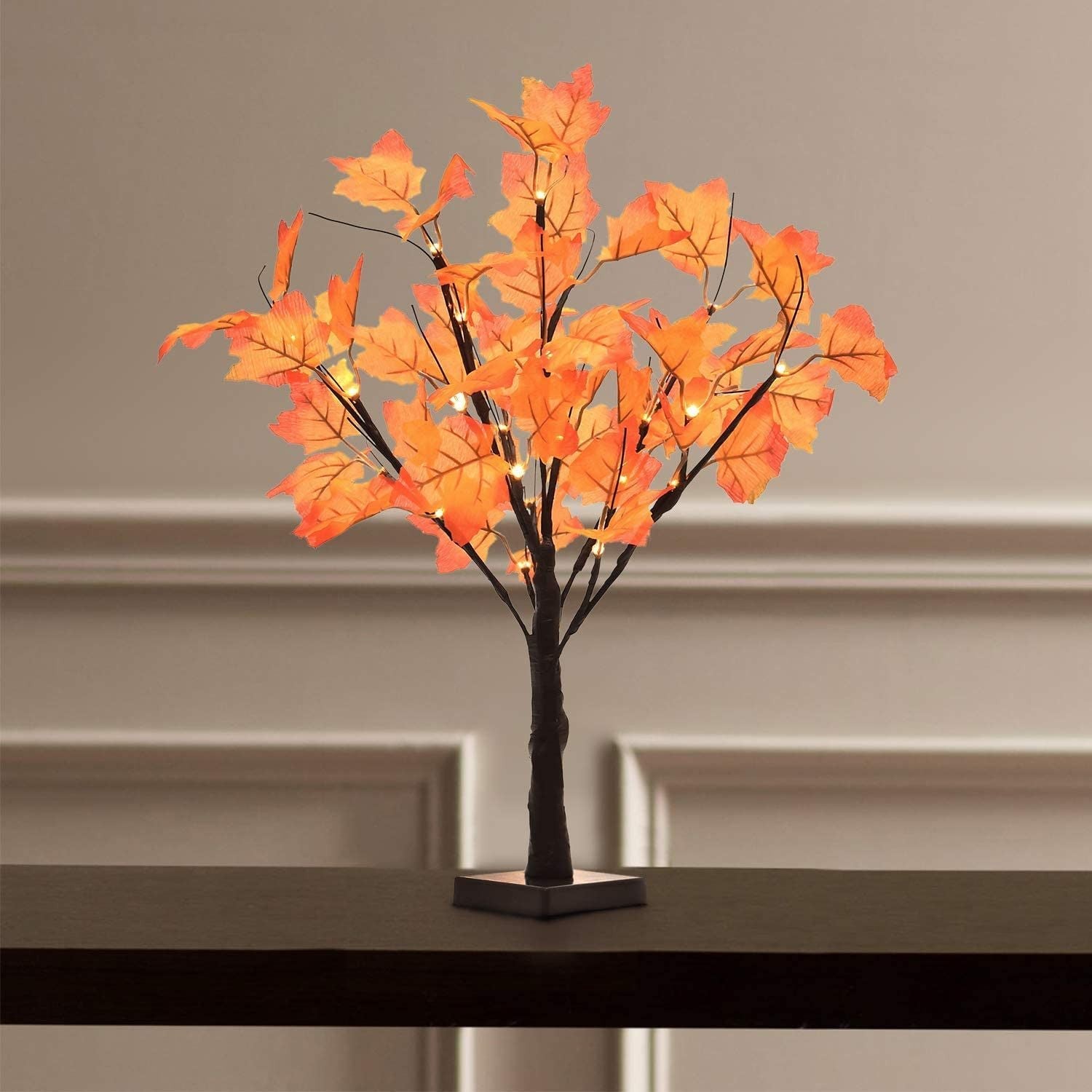 Artificial Maple Tree Light Tabletop Autumn Tree For Thanksgiving Festival Decoration