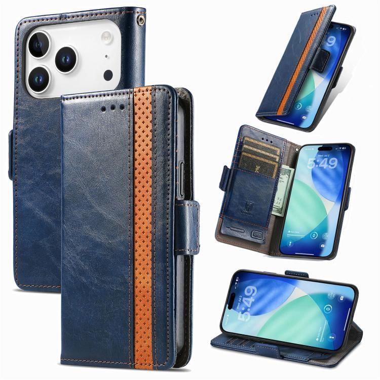 For iPhone 18 Pro Max / iPhone 17 Pro Max CaseNeo Splicing Dual Magnetic Buckle Leather Phone Case