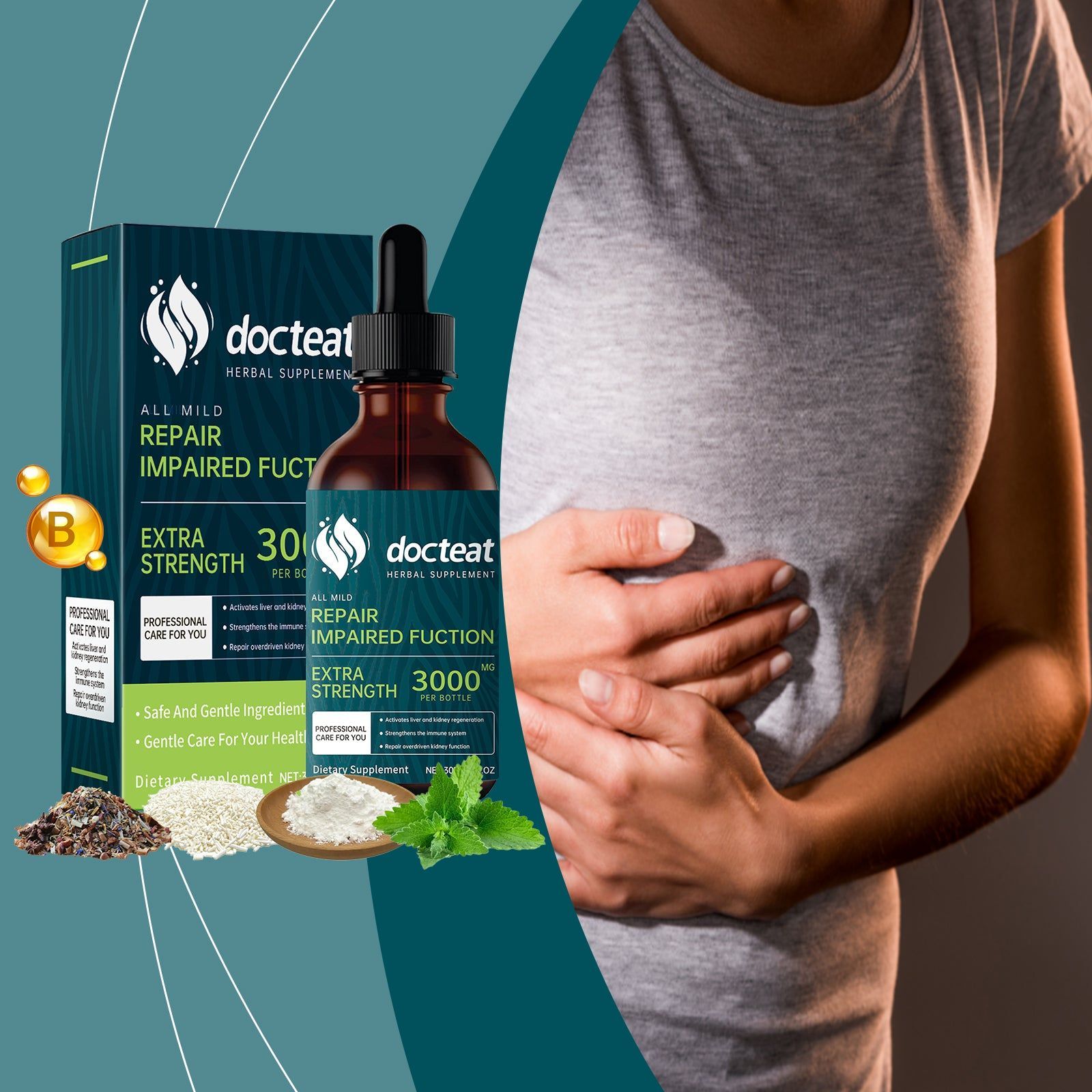Gentle Herbal Body Care Drops, Support Immune & Respiratory Health Naturally ,30ml