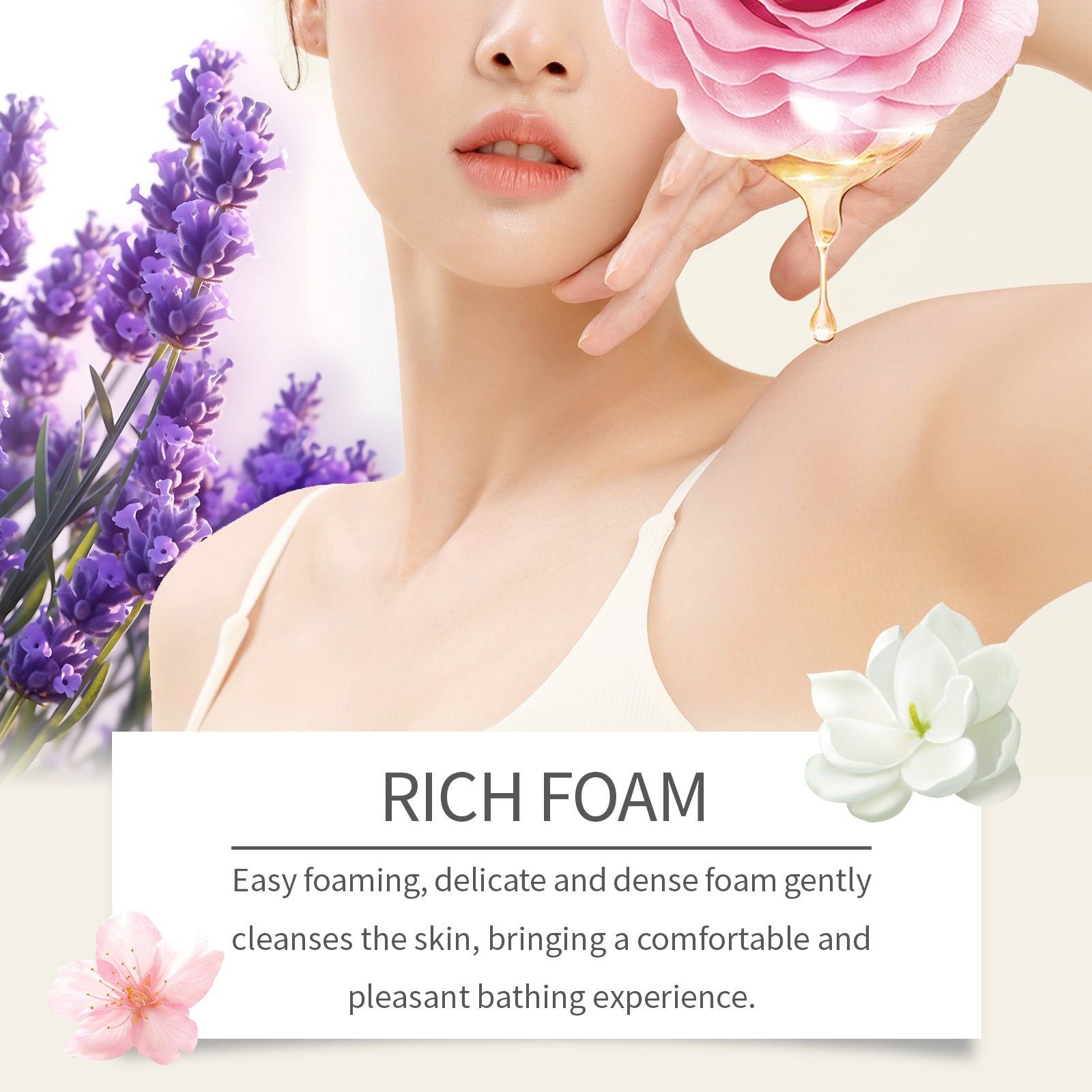 Cherry Blossom Body Wash, Moisturize Skin, Hydrating, Relaxing Fragrance ,100ml