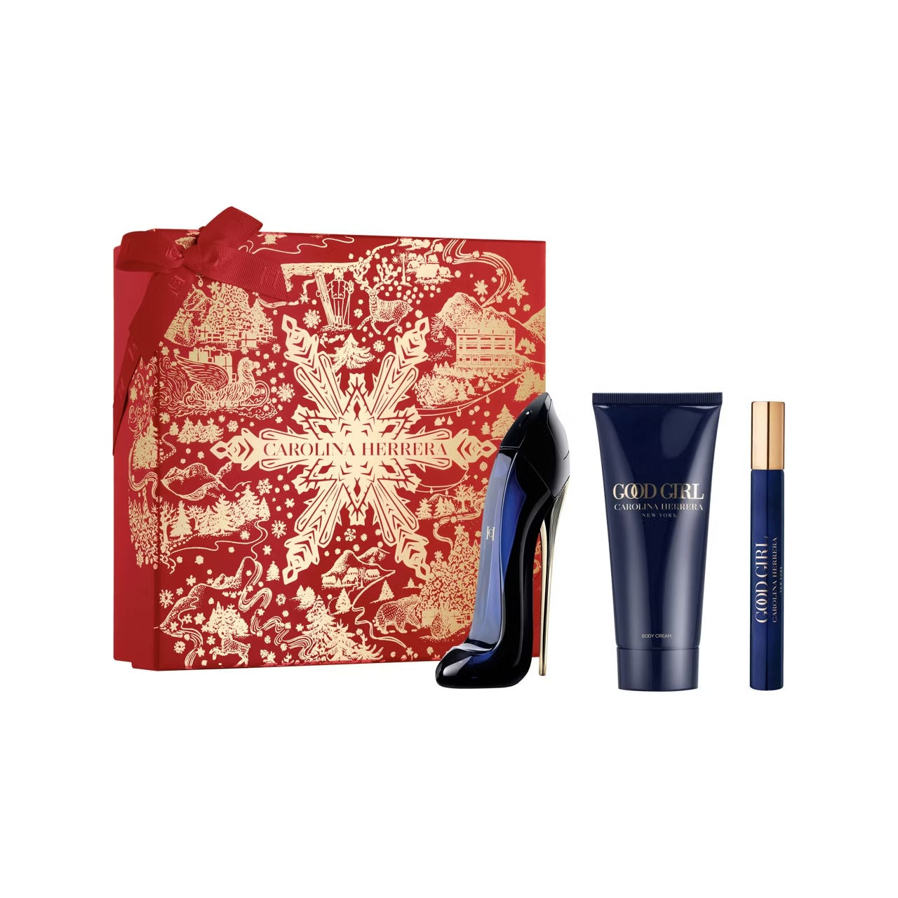 مجموعة Ch Good Girl Edp 80 مل + Edp 10 مل + لوشن للجسم 100 مل