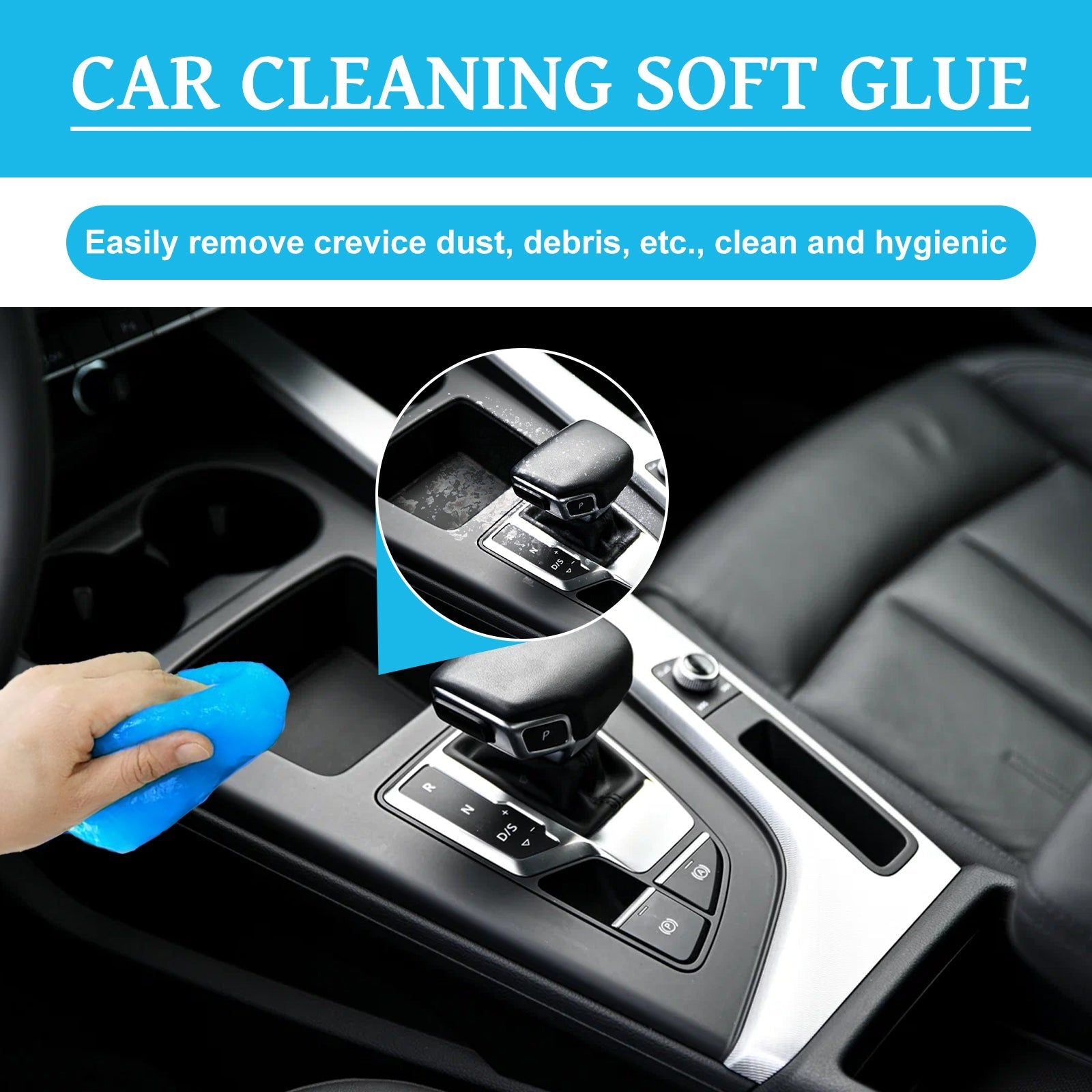 Car Cleaning Soft Glue, Dust Remover for Interior, Keyboard, Air Vents, Easy to Use ,70g