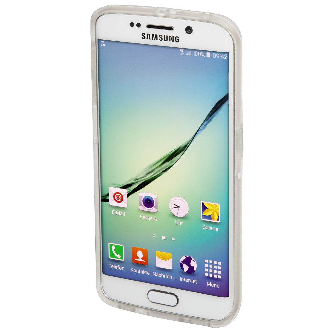 HAMA 136739 "Edge Protector" Cover for Samsung Galaxy S6 Edge + Screen Protector, white