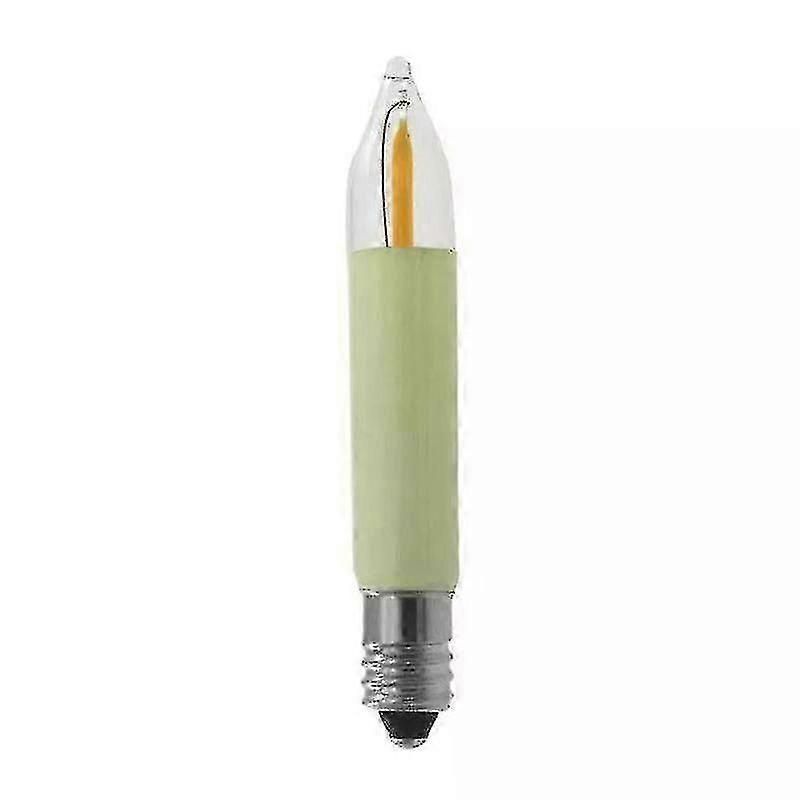 20pcs E10 LED Candle Lamp Small Socket Plug 8-55V 0.1-0.2W Length 65mm Replacement for Schwibbogen Christmas Light Decoration Lighting Accessories