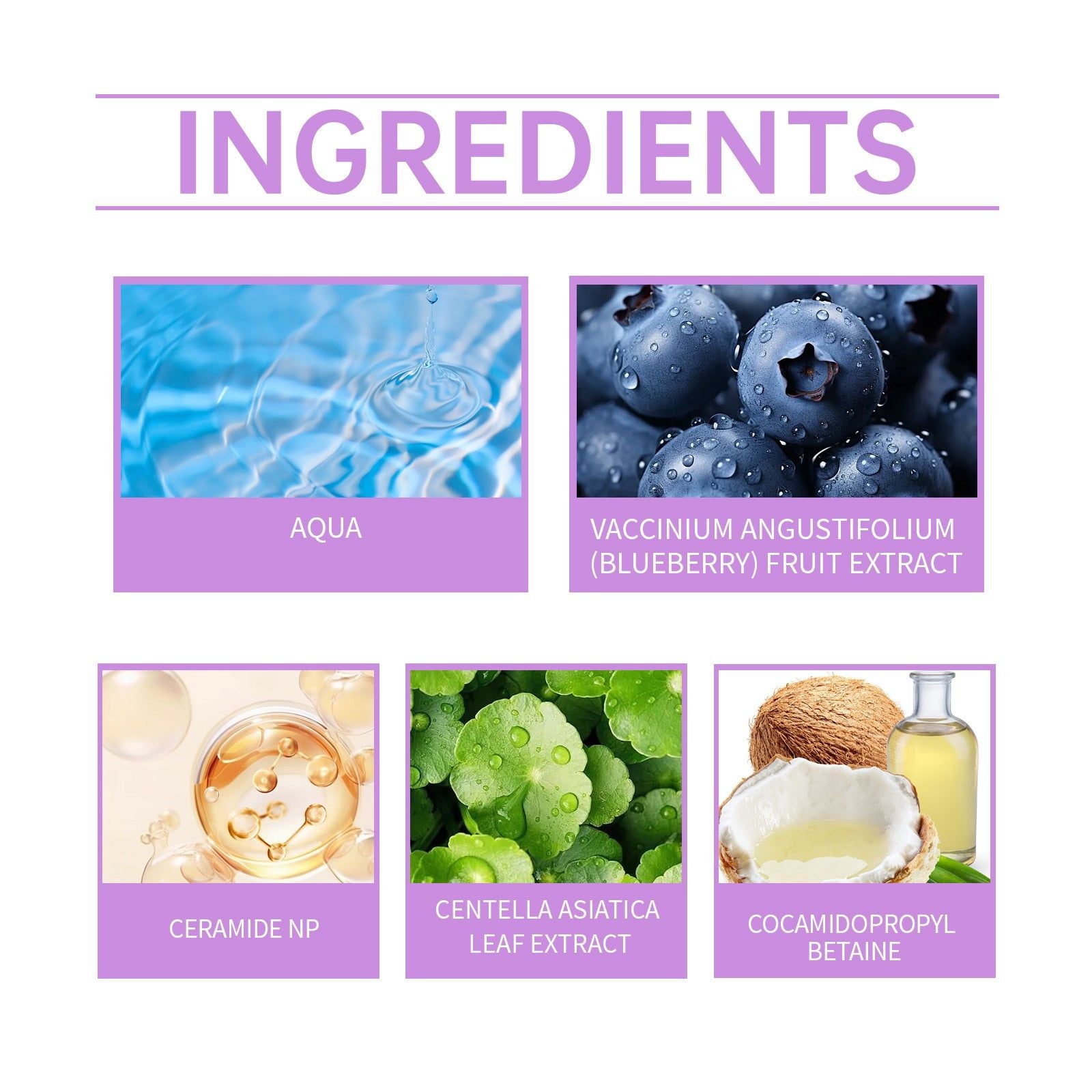 Blueberry Facial Cleansing Gel, Hydrating Moisturizer, Gentle Skin Refresh ,70ml