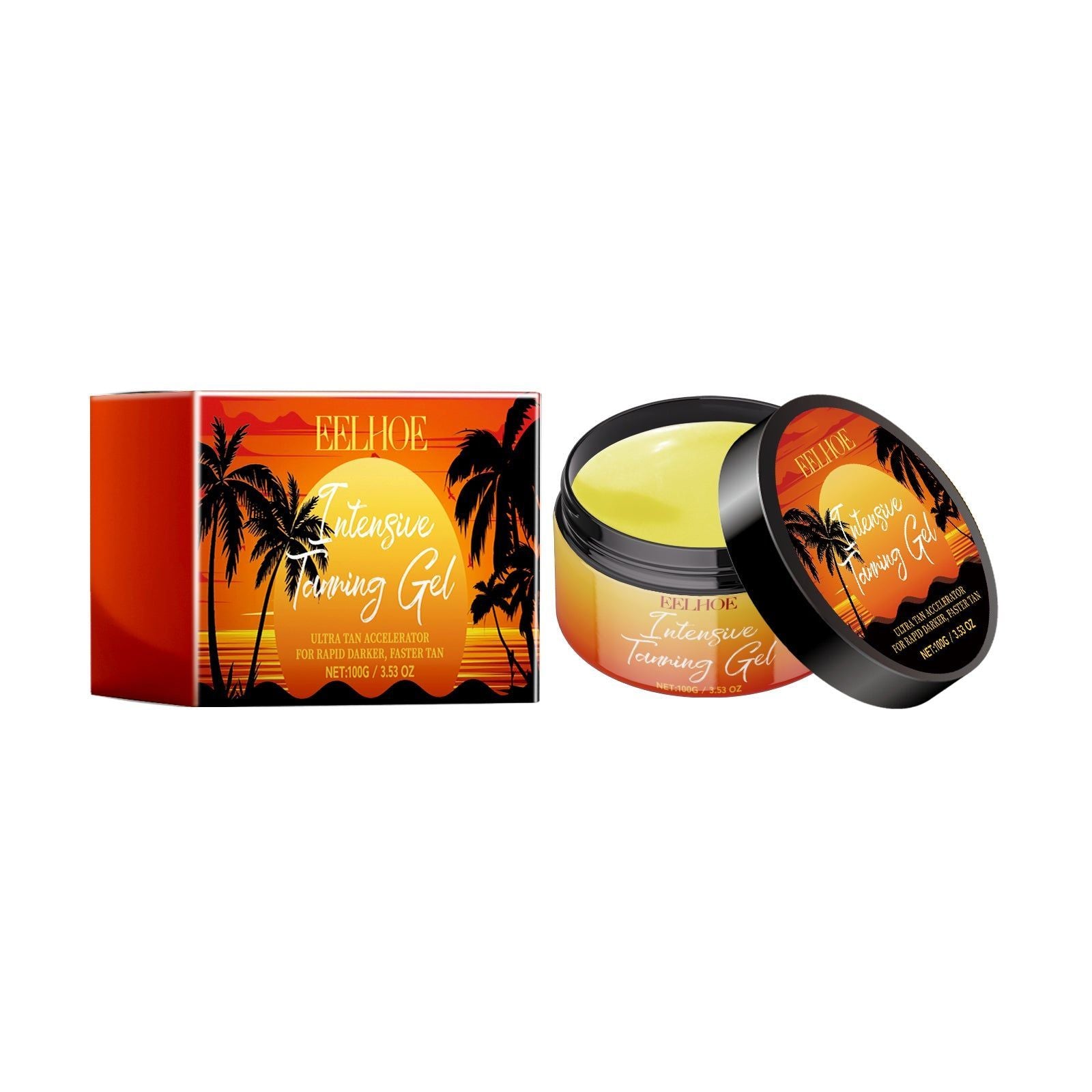 Black Care Gel, Summer Beach Tanning Bronzer, Natural Moisturizing, Fast Tan ,100g