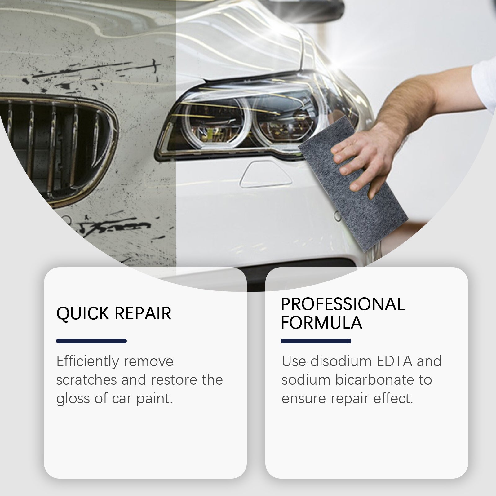 Car Scratch Repair Kit, Easy DIY Scratch Remover, Restores Car Paint Gloss ,1set