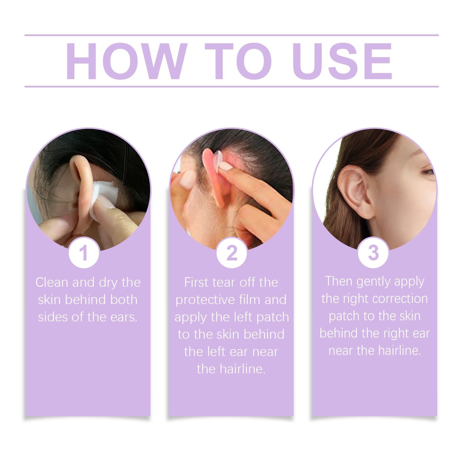 Contour Ears Enhancer, Invisible Support, Breathable Fit, Nano Glue, Easy Adjustment ,6 pieces