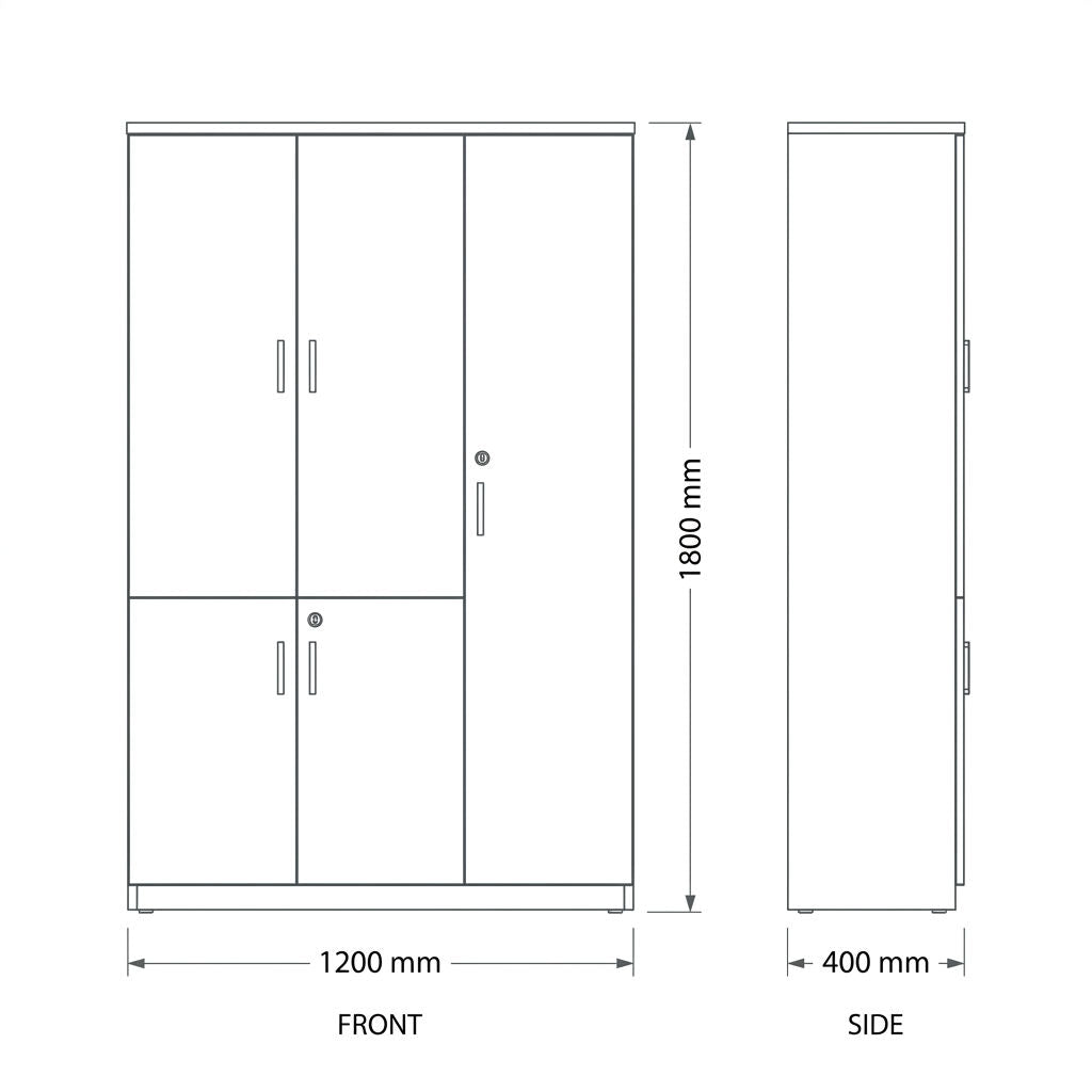 Light Oak Vertical Locking File Cabinet #HP-S0812-18