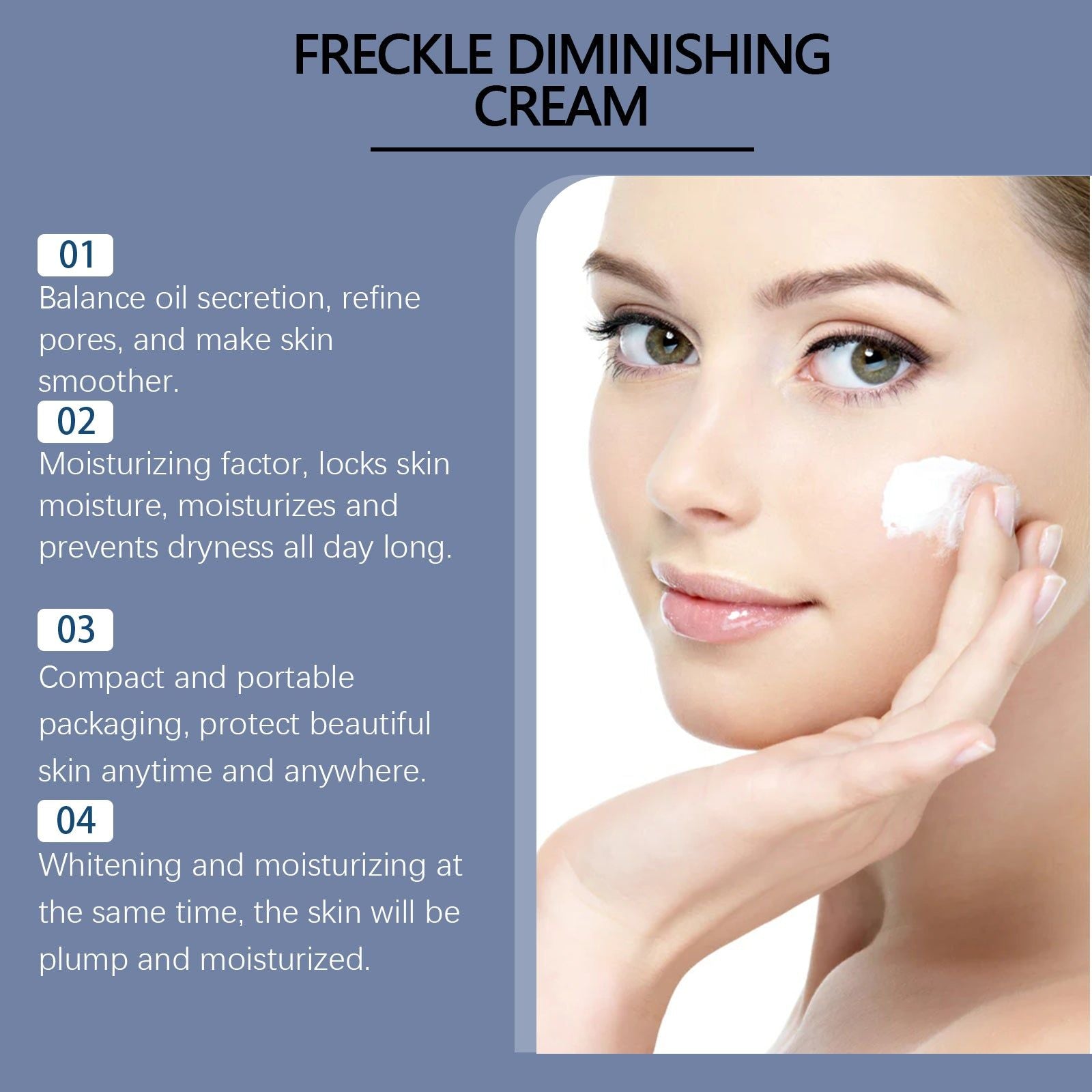 Fade Facial Spots Cream, Brighten Skin, Moisturize, Rejuvenate, Natural Glow ,20g